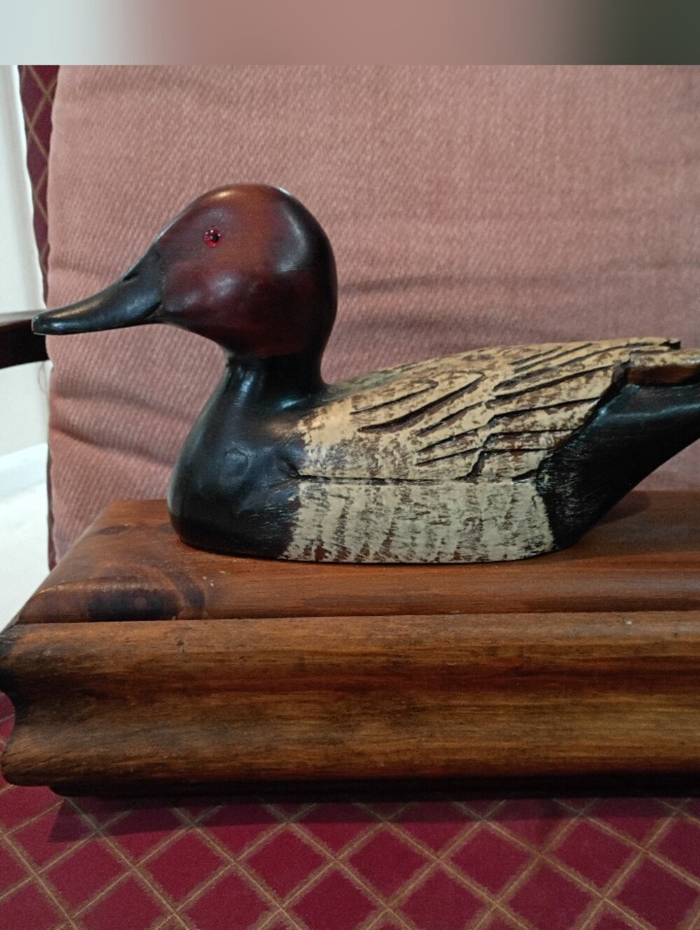 Vintage Handcrafted Wooden Duck Box-Leo Koppy
